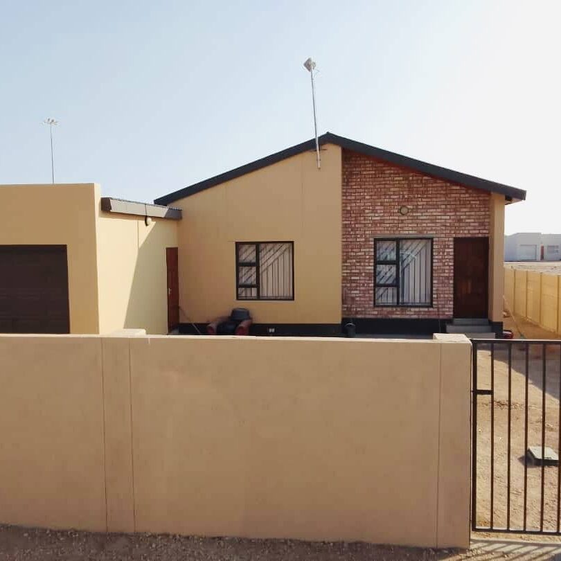 Two freestanding houses budget property Arandis Extension 5 with boundary wall Affordable property Arandis dual houses open-plan kitchens investment opportunity